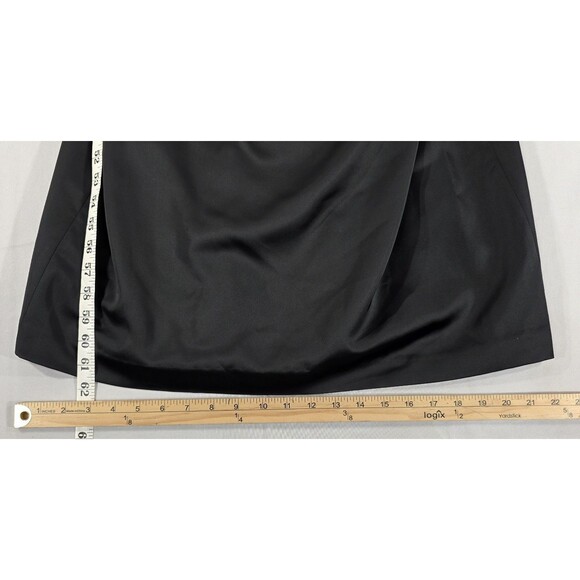 Adrianna Papell Formal Gown Maxi Dress Black Satin Sequin Long NWT Glam 16W - Picture 10 of 16